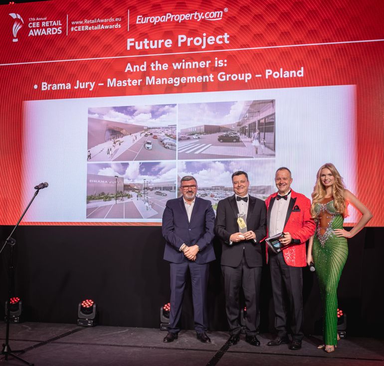 Projekt Master Manegement Group, Brama Jury w Zawierciu, nagrodzona podczas 17 gali EuropaProperty CEE Retail Awards